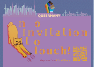 Aufkleber no invitation to touch! - queerfeministisches-Motiv
