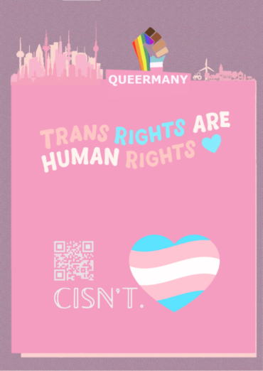Aufkleber Trans Rights are Human Rights - cisn't. trans love - Trans*-Sticker-Motiv